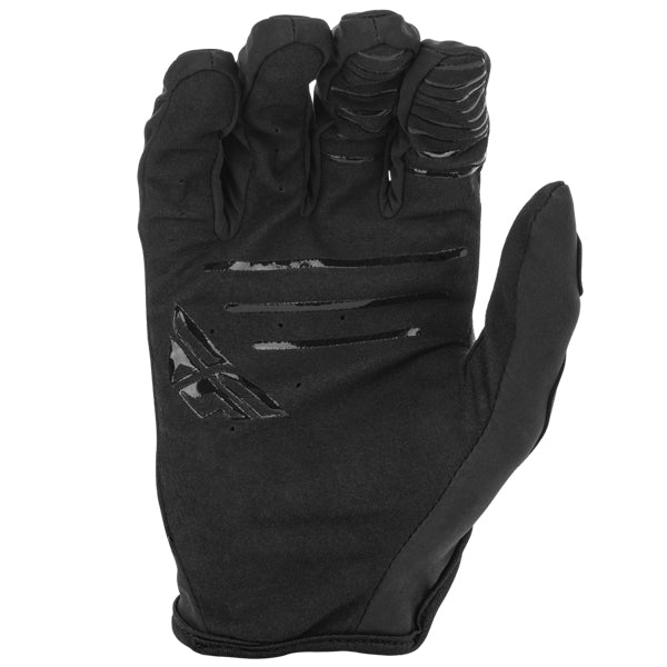 Product image of Fly Racing mx22 windproof gloves black 2 motocross gloves showing fit, construction, and colorway | Available at BTO Sports