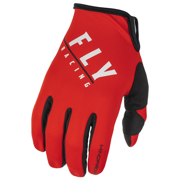 Product image of Fly Racing mx22 windproof gloves red 1 motocross gloves showing fit, construction, and colorway | Available at BTO Sports