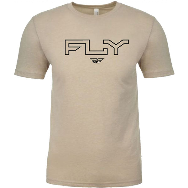 Professional studio photo of Fly Racing Fly Edge Tee; showing tee fit, printed graphics, and crew neckline; SKU 354-0308S; Sizes: S-2XL