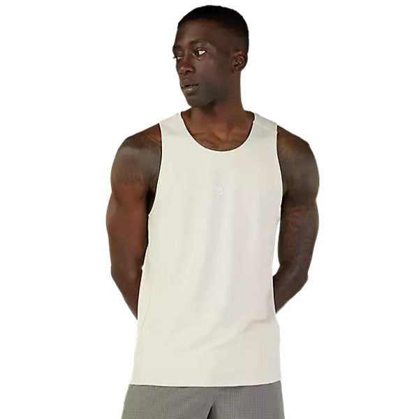 High-resolution studio image of Fox Racing Rep Tank Top; showing sleeveless cut, hem shape, and printed or woven branding; SKU 29083-001-S; Sizes: S-2XL