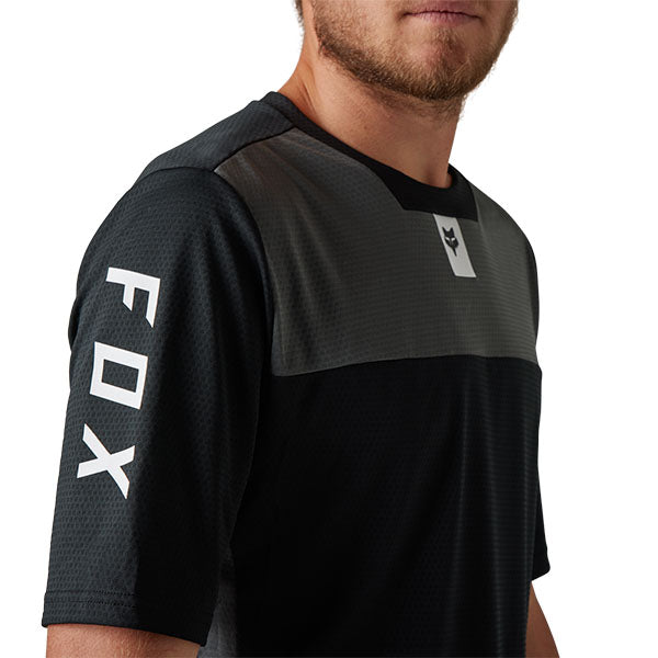 Product image of Fox Racing - Defend Short Sleeve Jersey (MTB) SKU:30998-001-XL | Sizes: SM–XL | Designed for Mountain Bike, BMX and E-Bike riders | Available at BTO Sports