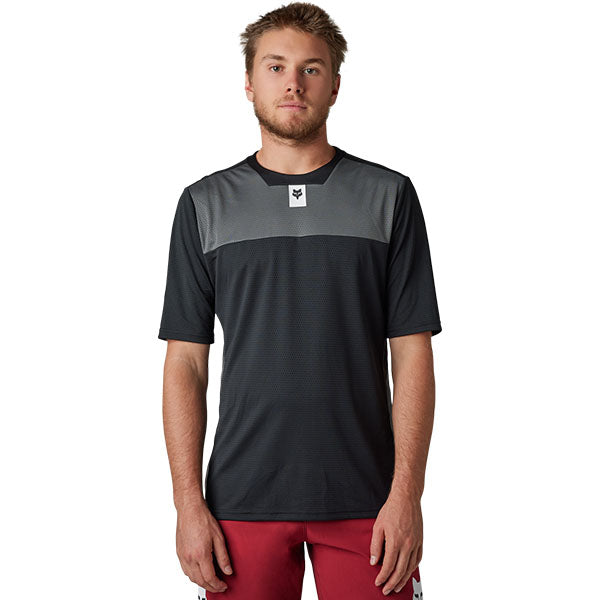 Product image of Fox Racing - Defend Short Sleeve Jersey (MTB) SKU:30998-001-M | Sizes: SM–XL | Designed for Mountain Bike, BMX and E-Bike riders | Available at BTO Sports