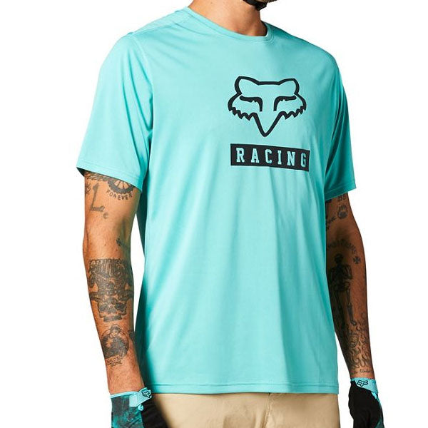 Product image of Fox Racing - Ranger Block Jersey (MTB) SKU:27311-001-XL | Sizes: SM, MD, LG, XL, 2XL | Designed for Mountain Bike, BMX and E-Bike riders | Available at BTO Sports