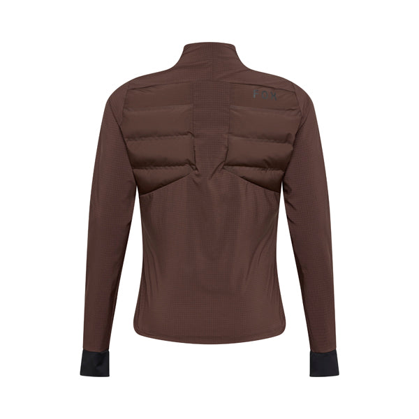 Fox Racing Flexair Fire Hybrid Jacket Mountain Bike (Womens) side view in Cocoa sizes XS, SM, MD, LG, XL SKU 31522-222-XS. Riding Jacket | Available at BTO Sports