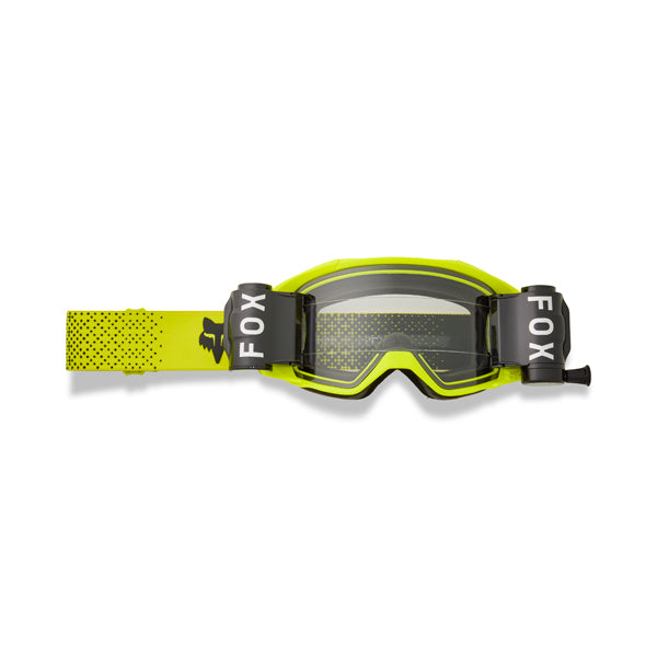 Fox Racing Vue Roll Off Goggles front angle view in Flo/Red SKU 32975-110-OS. Roll-Off Goggles | Available at BTO Sports
