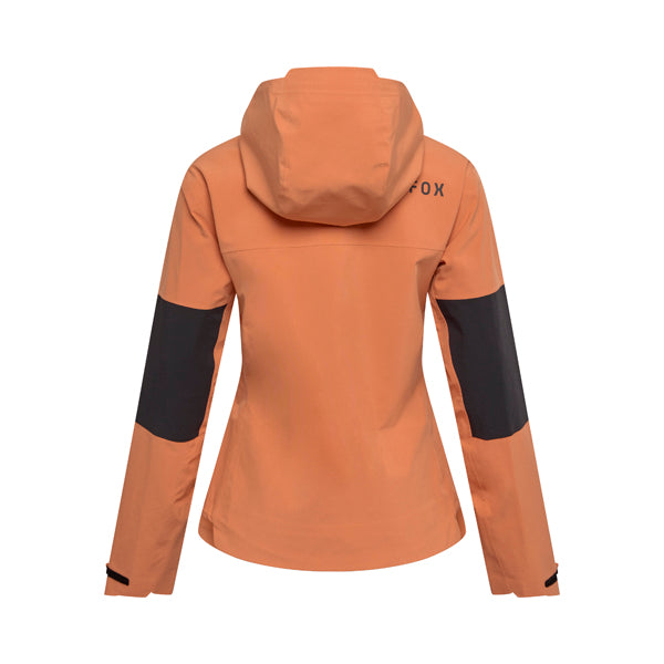 Fox Racing Defend 3 Layer Water Jacket Mountain Bike (Womens) side view in Coral sizes XS, SM, MD, LG, XL SKU 33774-A03-XS. Riding Jacket | Available at BTO Sports