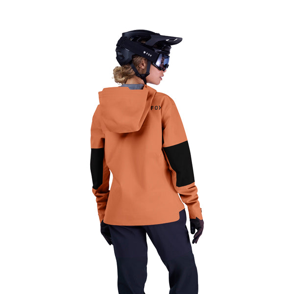 Fox Racing Defend 3 Layer Water Jacket Mountain Bike (Womens) product image in Coral sizes XS, SM, MD, LG, XL SKU 33774-A03-XS. Riding Jacket | Available at BTO Sports