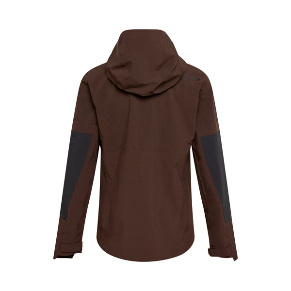 Fox Racing Defend 3 Layer Water Jacket Mountain Bike side view in Cocoa sizes SM, MD, LG, XL, 2X SKU 33784-222-S. Riding Jacket | Available at BTO Sports