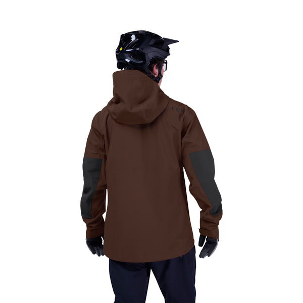 Fox Racing Defend 3 Layer Water Jacket Mountain Bike product image in Cocoa sizes SM, MD, LG, XL, 2X SKU 33784-222-S. Riding Jacket | Available at BTO Sports