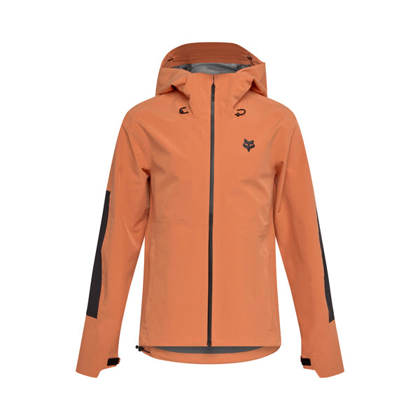 Fox Racing Defend 3 Layer Water Jacket Mountain Bike front angle view in Cocoa sizes SM, MD, LG, XL, 2X SKU 33784-222-S. Riding Jacket | Available at BTO Sports