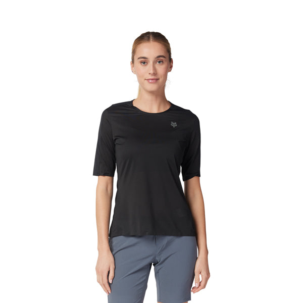 Product image of Fox Racing - Flexair Ascent Short Sleeve Jersey (MTB) (Womens) SKU:35891-001-L | Sizes: SM–XL | Designed for Mountain Bike, BMX and E-Bike riders | Available at BTO Sports