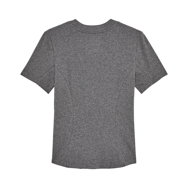 Clean studio shot of Fox Racing Moto-X Fitted Tee (Womens); showing tee fit, printed graphics, and crew neckline; SKU 36700-185-XS; Sizes: XS-XL