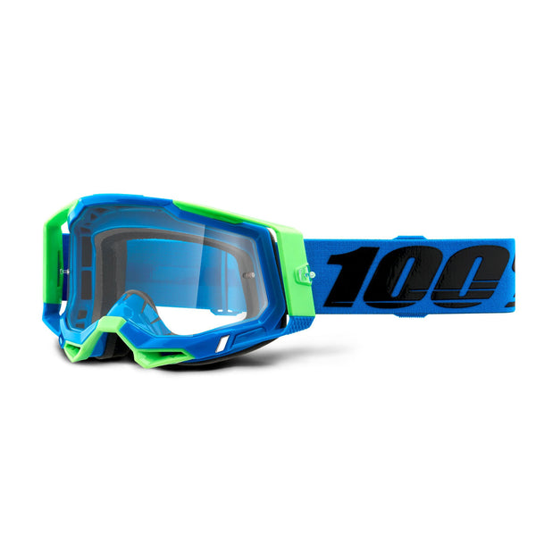 Clean studio photo on a white background of 100%, Racecraft 2.0 Goggle (Clear Lens), Goggles, SKU 26012897, color options Concordia, Battleship, Snowbird, Topo, Kalkuta, Neon Yellow, Fluo Yellow, Panam and more
