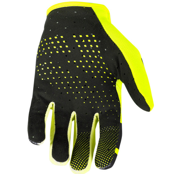 Product image of fxr clutch strap MX glove hivis black back motocross gloves showing fit, construction, and colorway | Available at BTO Sports