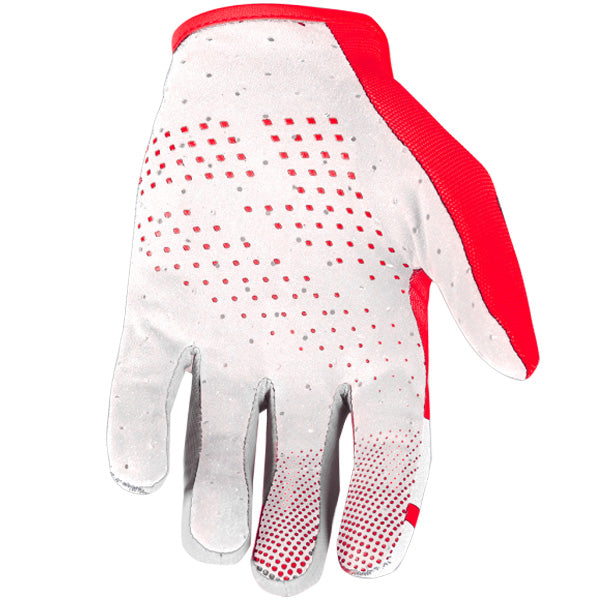 Product image of fxr clutch strap MX glove red white back motocross gloves showing fit, construction, and colorway | Available at BTO Sports