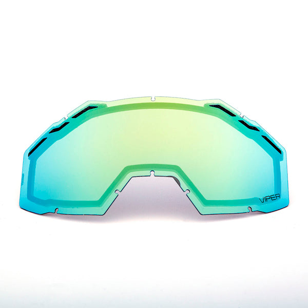 Klim Viper Replacement Snow Lenses in Smoke Green Mirror SKU 3981-000-000-015