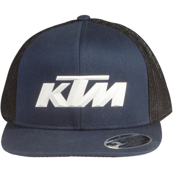 Side angle image of KTM - KTM Logo Trucker Cap showing design and details | Available at BTO Sports
