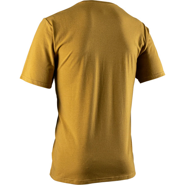 Studio photo on a white background of Leatt Core T-Shirt; showing tee fit, printed graphics, and crew neckline; SKU 5026081290; Sizes: S-3XL