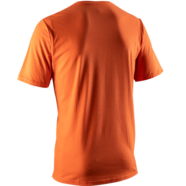 Professional studio photo of Leatt Core T-Shirt; showing tee fit, printed graphics, and crew neckline; SKU 5026081290; Sizes: S-3XL