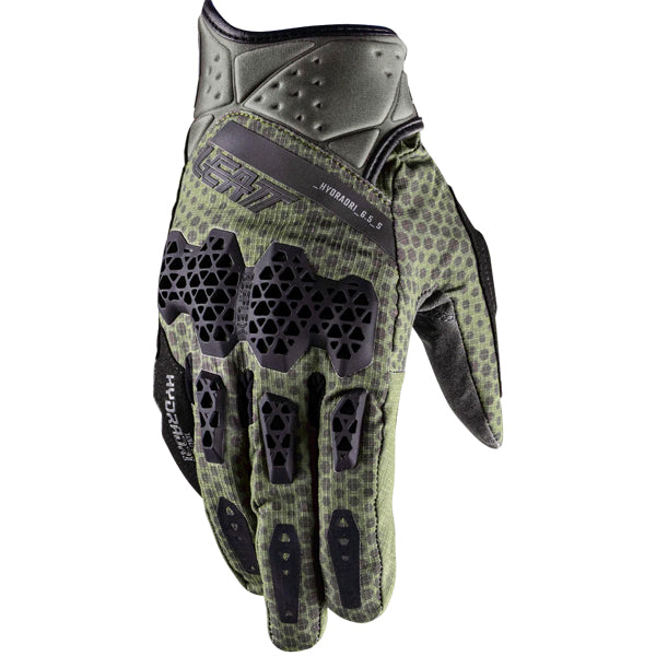6026003556 - Leatt - ADV HydraDri 6.5 Short Gloves - color: Forest Green - sizes: XS-XL product photo