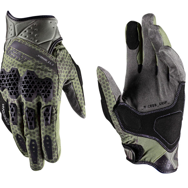 6026003555 - Leatt - ADV HydraDri 6.5 Short Gloves - color: Forest Green - sizes: XS-XL product photo