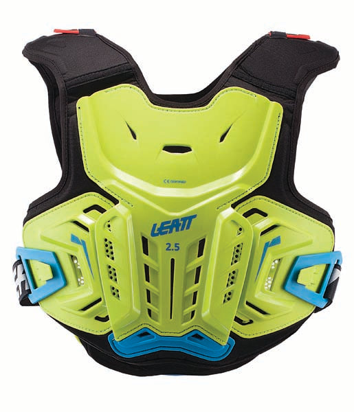 Studio product image of Leatt, 2.5 Junior Chest Protector in Orange/Black, Colors: Lime/Blue, Orange/Black, Sizes: Y-LG/Y-XL, Y-SM/Y-MD, SKU: 5017120141