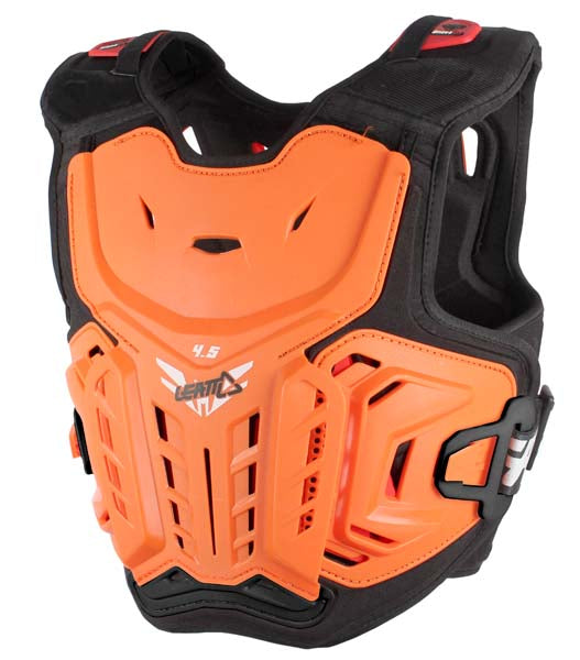 Product image of Leatt, 4.5 Junior Chest Protector in orange/White, Colors: Black/Red, orange/White, Sizes: Y-LG/Y-XL, Y-SM/Y-MD
