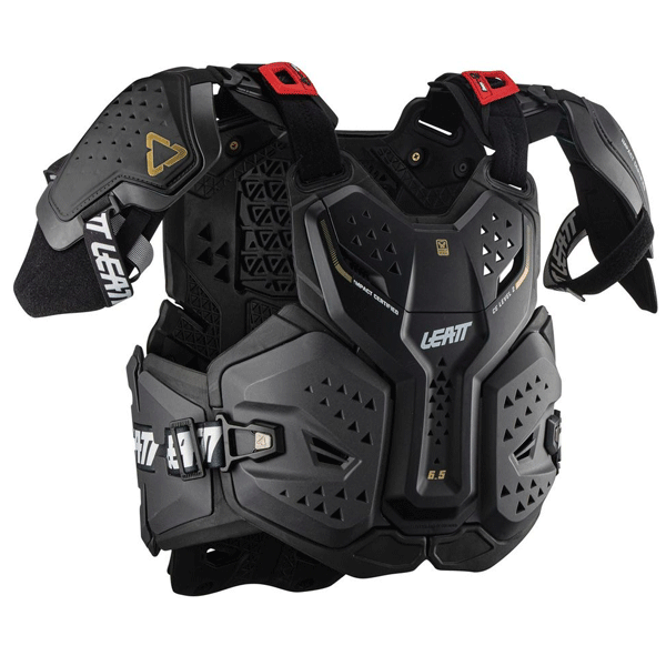 Detailed product image of Leatt, 6.5 Pro Chest Protector in Graphene, Colors: Graphene, White, Sizes: 2-2, SKU: 5021400182