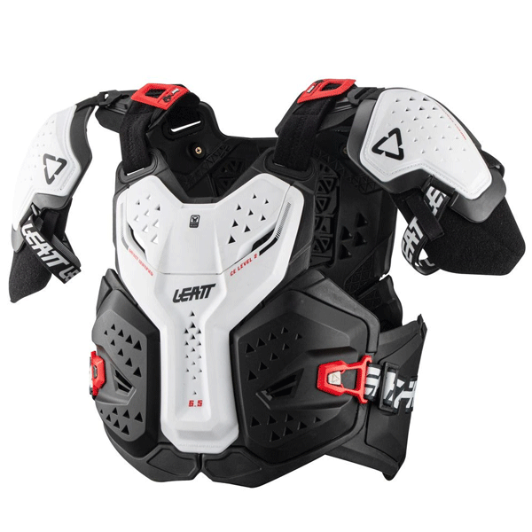 Studio product image of Leatt, 6.5 Pro Chest Protector in White, Colors: Graphene, White, Sizes: 2-2, SKU: 5021400182