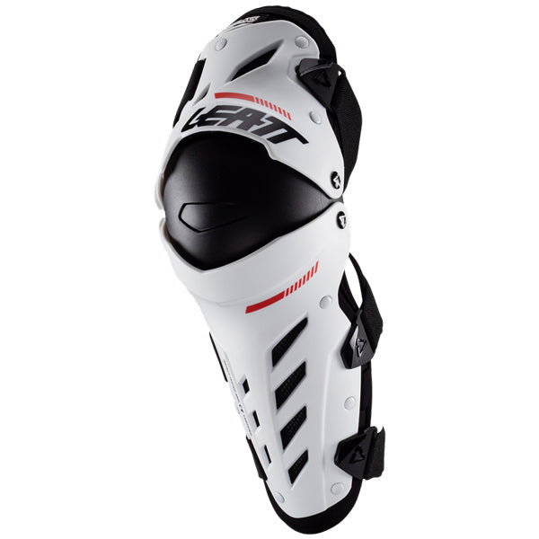Detailed product image of Leatt, Dual Axis Knee and Shin Guard in White, Colors: Black, Forge, White, Sizes: L/XL, S/M, XXL, SKU: 5025202480