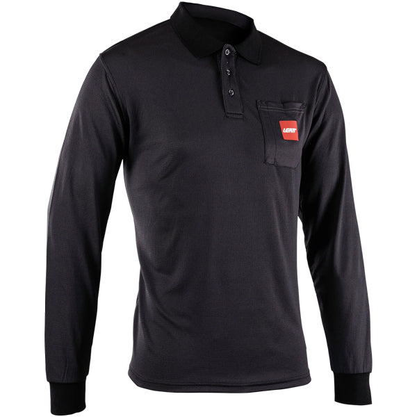 5026081170 - Leatt - Team Long Sleeve Polo Shirt - colors: Black, Chili Red, Brass Brown - sizes: XL product photo