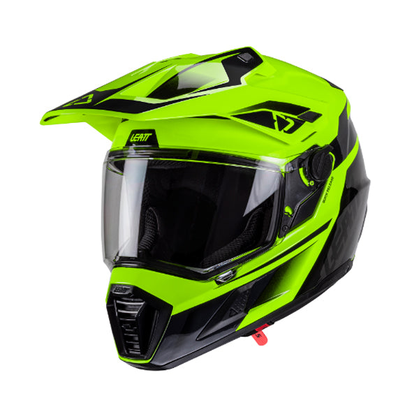 Product photo showing Leatt, ADV 8.5 Helmet Kit in Hi-Viz Yellow, Colors: Hi-Viz Yellow, Royal Blue/Red, Stealth Black/Grey, White, Sizes: 2-2, SKU: 1025101141