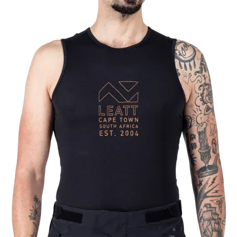 Detailed product image of Leatt, Sleeveless Base Shirt in White, Colors: Black, White, Sizes: LG, MD, SM, XL, XS, SKU: 5025202106