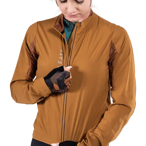 Detailed product image of Leatt, Endurance 2.0 Women Jacket (MTB) Mountain Bike in Peanut, Colors: Black, Peanut, Sizes: 2-2, SKU: 5025107321
