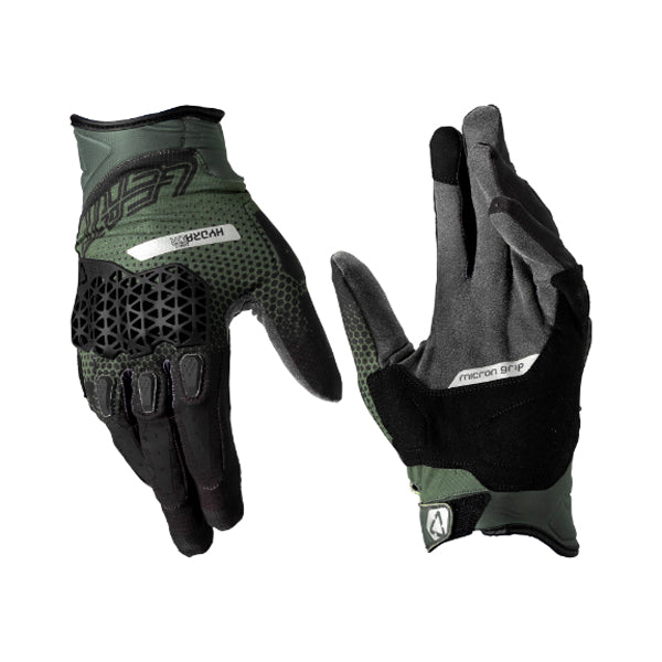 6025101720 - Leatt - ADV HydraDri 5.5 Short Gloves - colors: Forest Green, Stealth Black/Grey, Hi-Viz Yellow - sizes: XS-XL product photo
