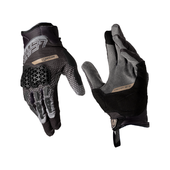 6025101725 - Leatt - ADV HydraDri 5.5 Short Gloves - color: Stealth Black/Grey - sizes: XS-XL product photo