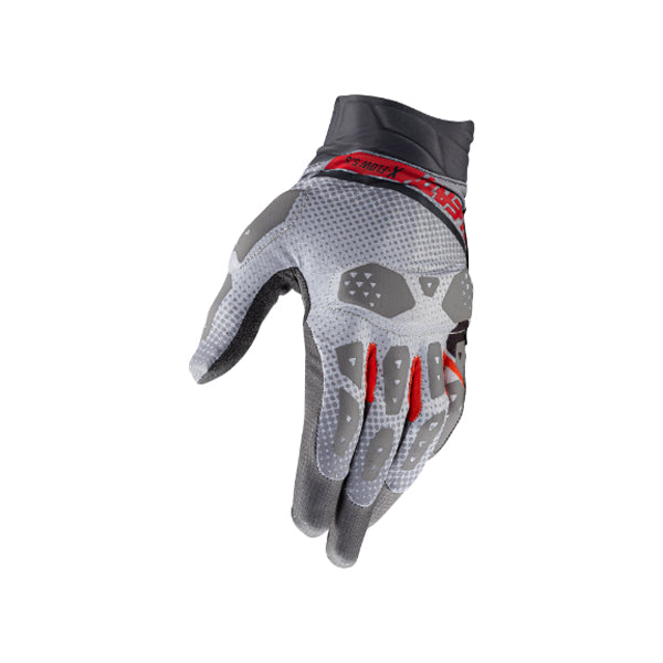 Image showing Leatt, ADV X-Flow 5.5 Short Gloves in Mist Grey, Colors: Forest Green, Hi-Viz Yellow, Mist Grey, Orange, Stealth Black/Grey, Sizes: 2-3, SKU: 6025101882