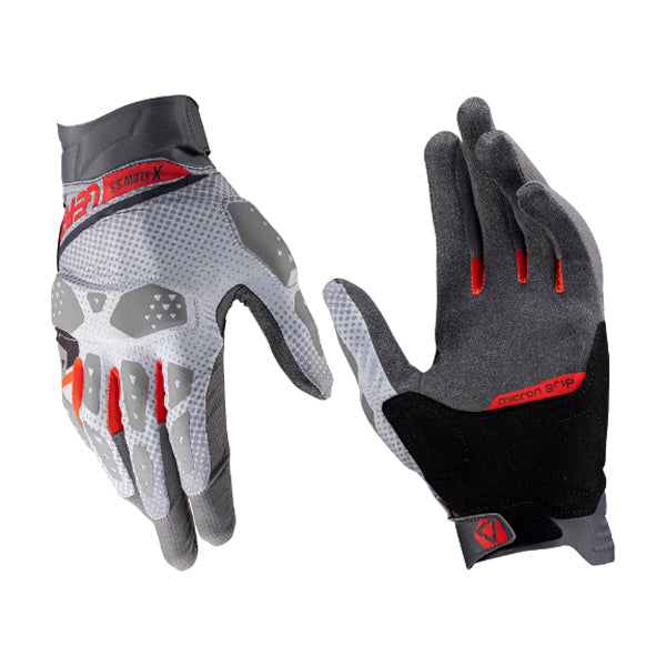 Product image of Leatt, ADV X-Flow 5.5 Short Gloves in Forest Green, Colors: Forest Green, Hi-Viz Yellow, Mist Grey, Orange, Stealth Black/Grey, Sizes: 2-3, SKU: 6025101882