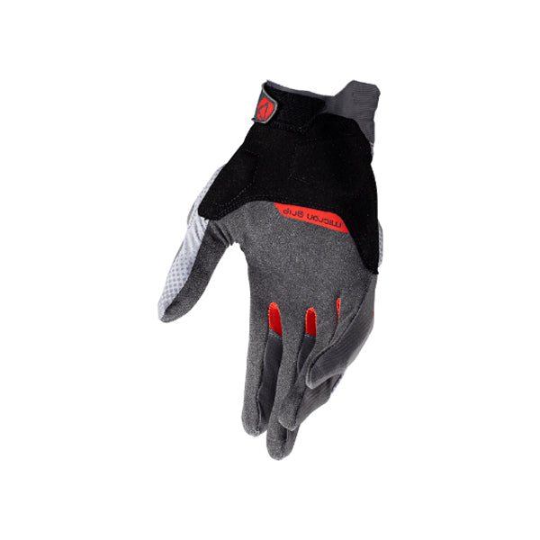 Product photo showing Leatt, ADV X-Flow 5.5 Short Gloves in Mist Grey, Colors: Forest Green, Hi-Viz Yellow, Mist Grey, Orange, Stealth Black/Grey, Sizes: 2-3, SKU: 6025101882