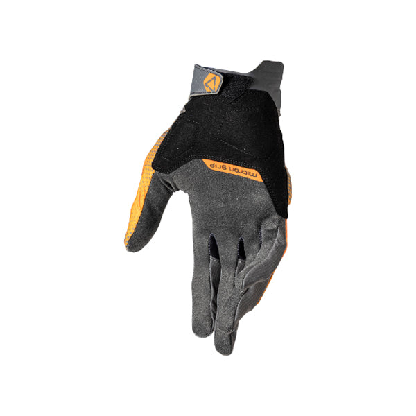 Product photo showing Leatt, ADV X-Flow 5.5 Short Gloves in Orange, Colors: Forest Green, Hi-Viz Yellow, Mist Grey, Orange, Stealth Black/Grey, Sizes: 2-3, SKU: 6025101882