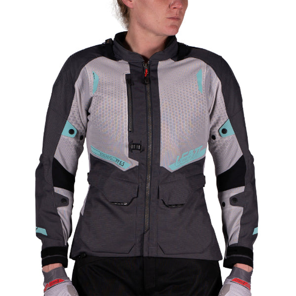 5025102183 - Leatt - ADV FlowTour 5.5 Jacket (Womens) - colors: Iron Grey, Stealth Black/Grey - sizes: XS-XL product photo