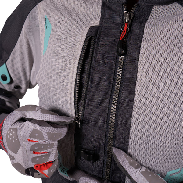 5025102184 - Leatt - ADV FlowTour 5.5 Jacket (Womens) - colors: Iron Grey, Stealth Black/Grey - sizes: XS-XL product photo