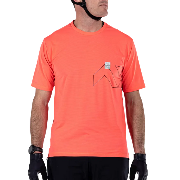 Detailed product image of Leatt, Trail X-Flow Jersey (MTB) Mountain Bike in Pistachio, Colors: Black, Cream, Neon, Pistachio, Sizes: 2-3, SKU: 5025103960