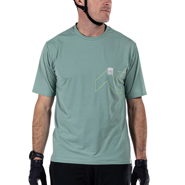 Detailed product image of Leatt, Trail X-Flow Jersey (MTB) Mountain Bike in Black, Colors: Black, Cream, Neon, Pistachio, Sizes: 2-3, SKU: 5025103960