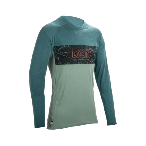 Image showing Leatt, Gravity 2.0 Jersey (MTB) Mountain Bike in Granite, Colors: Black, Granite, Loam, Teal, Sizes: 2-2, SKU: 5025010960
