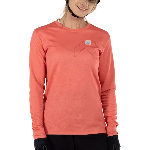 Image showing Leatt, Trail 3.0 Jersey Womens (MTB) Mountain Bike in Black, Colors: Black, Coral, Lagoon, Stone, Sizes: 2-2, SKU: 5025107403