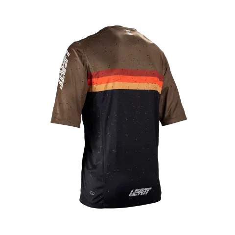 Product photo showing Leatt, Enduro 3.0 Jersey (Youth) (MTB) Mountain Bike in Rust, Colors: Black, Pistachio, Rust, Sizes: Y-LG, Y-MD, Y-SM, Y-XL, SKU: 5025108422