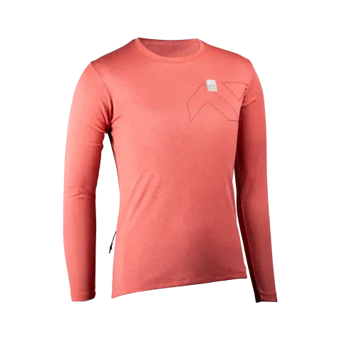 Detailed product image of Leatt, Trail 3.0 Jersey Womens (MTB) Mountain Bike in Coral, Colors: Black, Coral, Lagoon, Stone, Sizes: 2-2, SKU: 5025107403