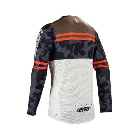 Product photo showing Leatt, Gravity 4.0 Jersey (MTB) Mountain Bike in Black, Colors: Black, Cream, Teal, Sizes: 2-3, SKU: 5025120220
