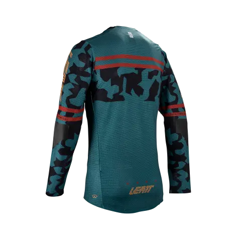 Detailed product image of Leatt, Gravity 4.0 Jersey (MTB) Mountain Bike in Cream, Colors: Black, Cream, Teal, Sizes: 2-3, SKU: 5025120220